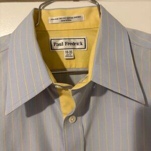 Paul Frederick men's Non-iron dress shirt 16-36 slim fit long sleeve
